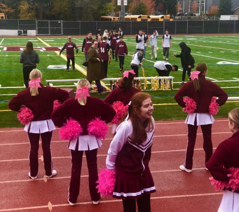 As part of Unity Week, The Sparkles cheer team appeared at the unified flag football game.