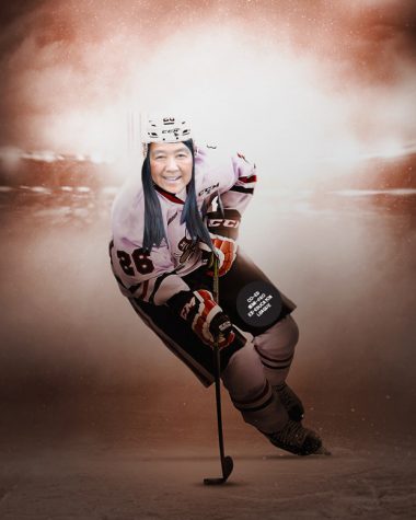 Puckett is set to begin her career in the Co-ed Semi-pro Ex-educator Hockey League in September. Graphic by Annie Poole