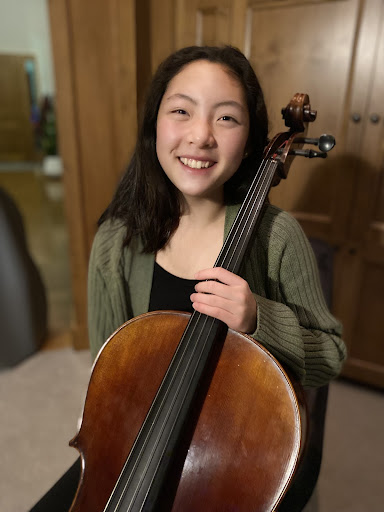 Sophia Pae poses with her cello, Photo courtesy Sophia Pae