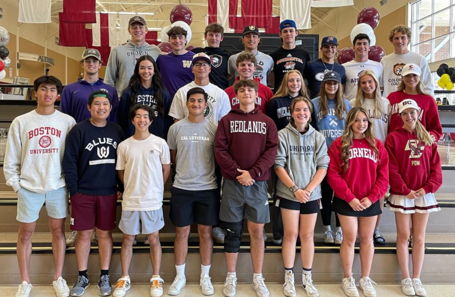 The committed athletes gather on Signing Day, June 6. 