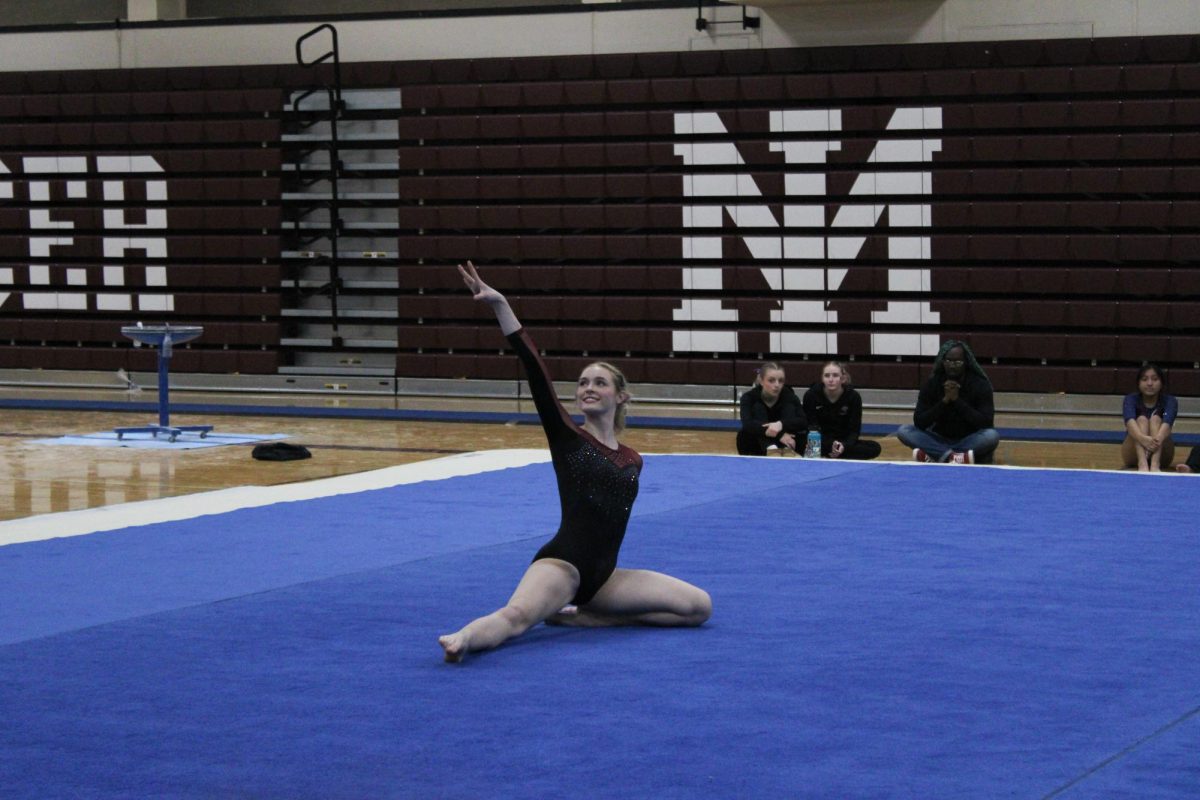 Vigileos performing her floor routine.